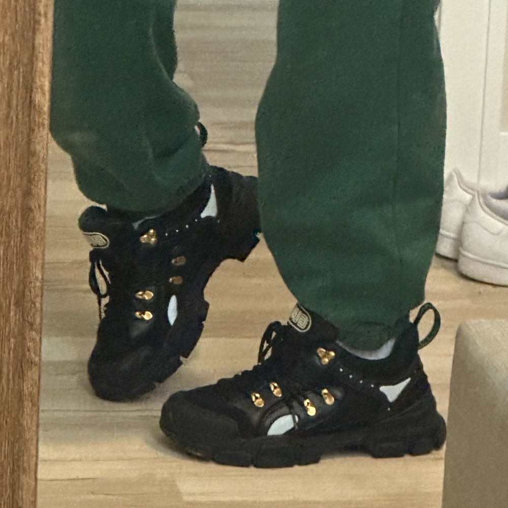 GUCCI Flashtrek SEGA Black Leather Sneaker